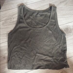 American Eagle Outfitters Olive Green Women's Tank Top
